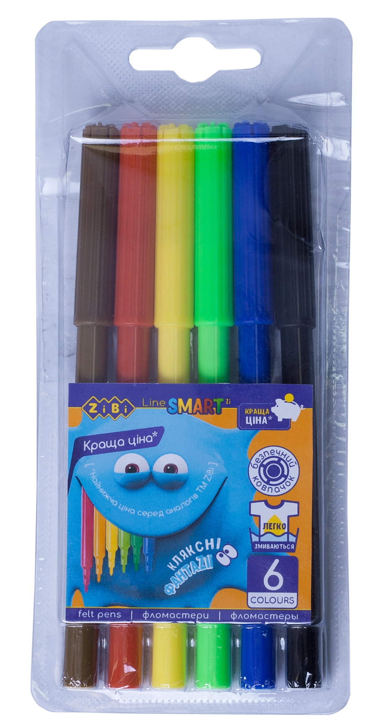 Фломастери 6 кольорів SMART Line ZB.2808 — фото 2