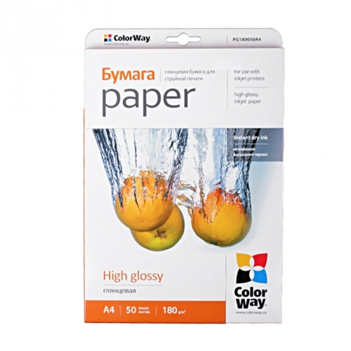 Фотопапір ColorWay глянцевий 180 г/м², A4, 50 ар. — фото 2