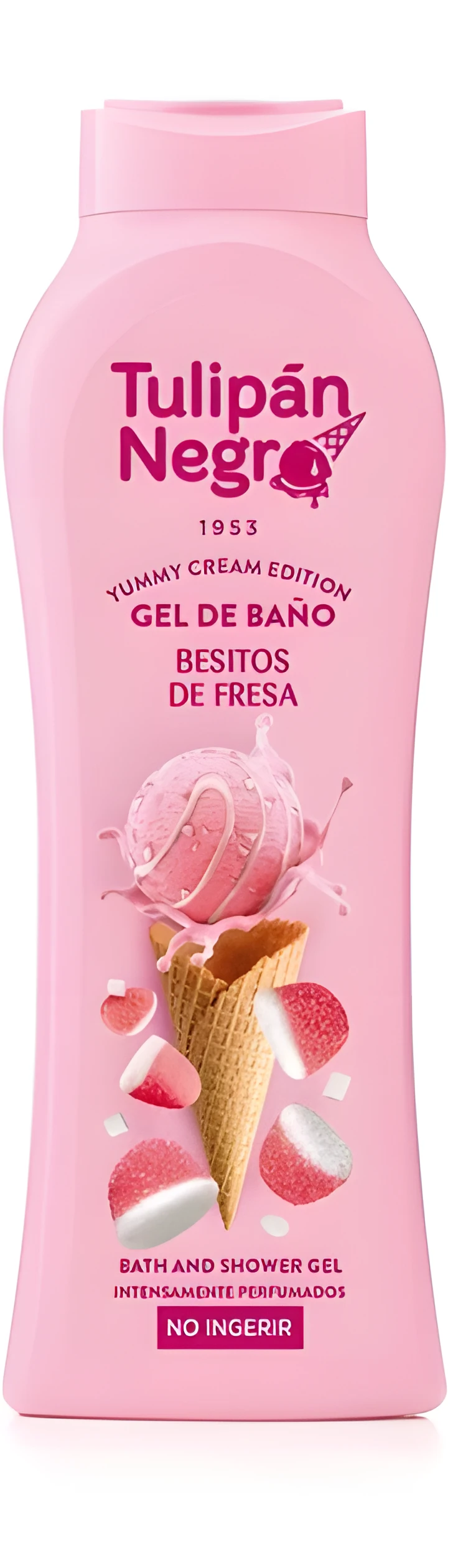 Гель для душу Tulipan Negro Yummy Cream Полуничний поцілунок 650мл