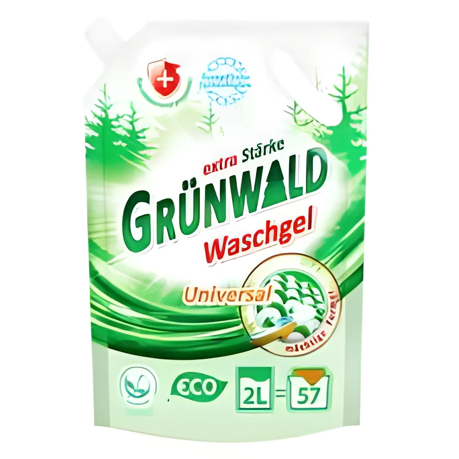 Гель для прання кольорової та білої білизни Grunwald 2л дойпак 80471