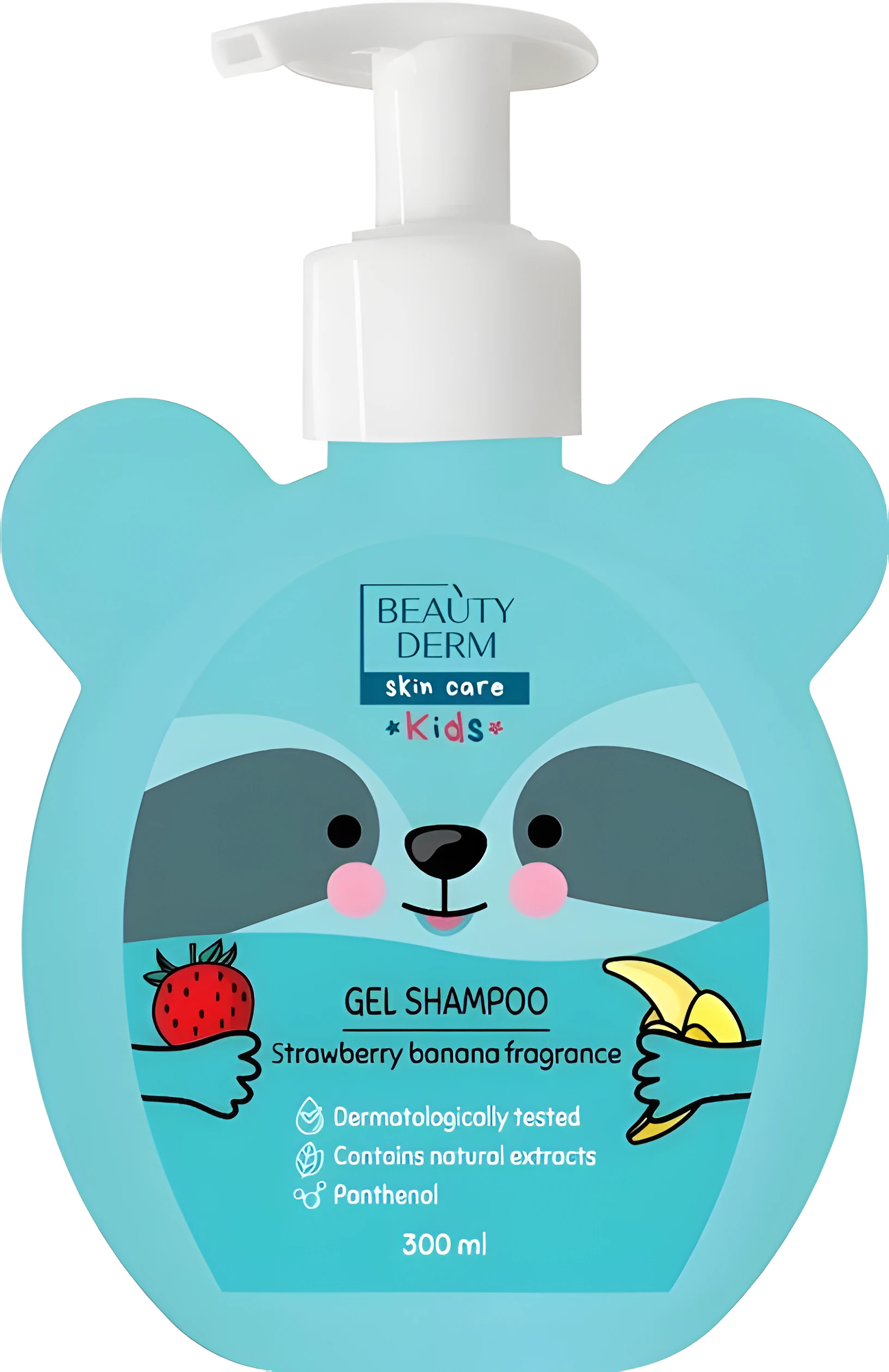 Гель-шампунь 2в1 Beauty Derm Kids Полунично-банановий 300мл