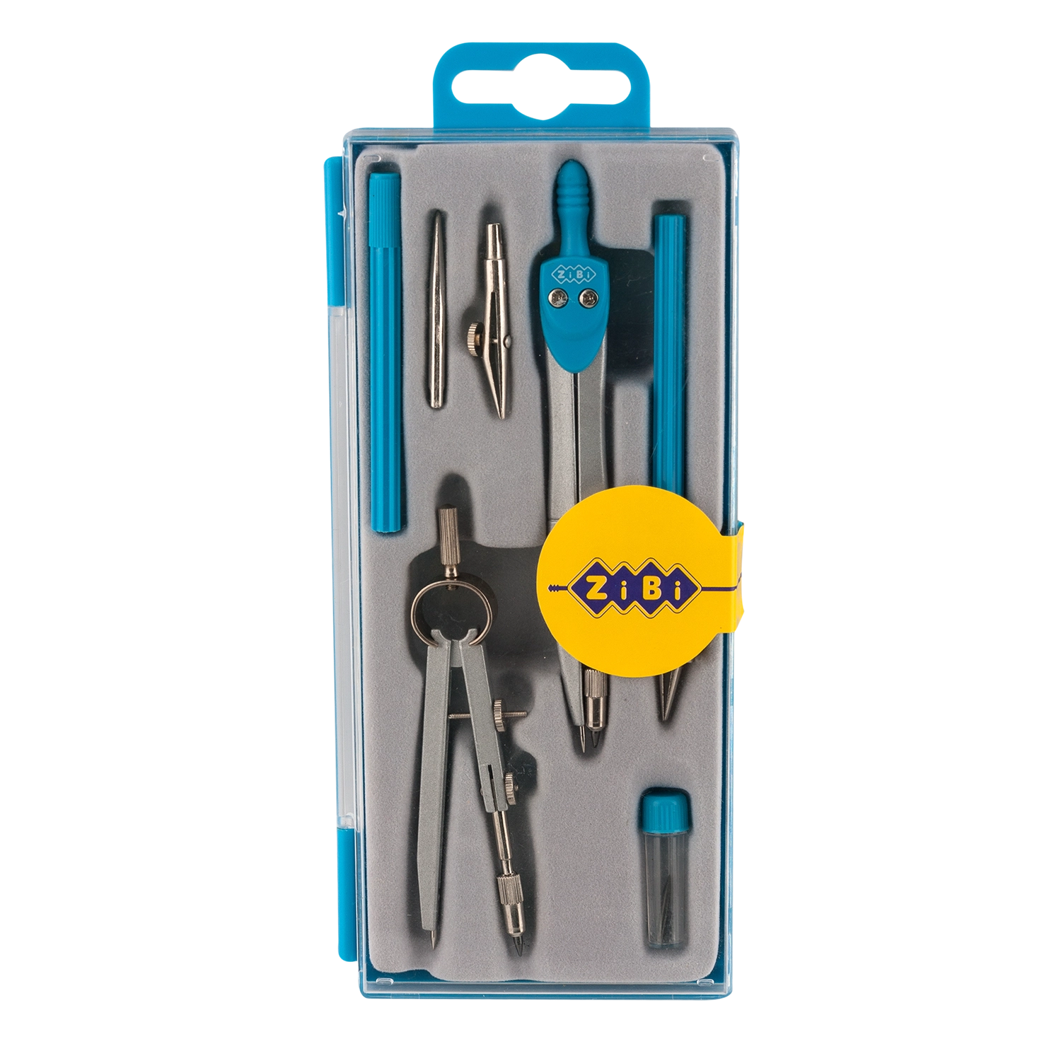 Готовальня ZiBi 9 предметів COLLEGE синій ZB.5314CL-03 — фото 2