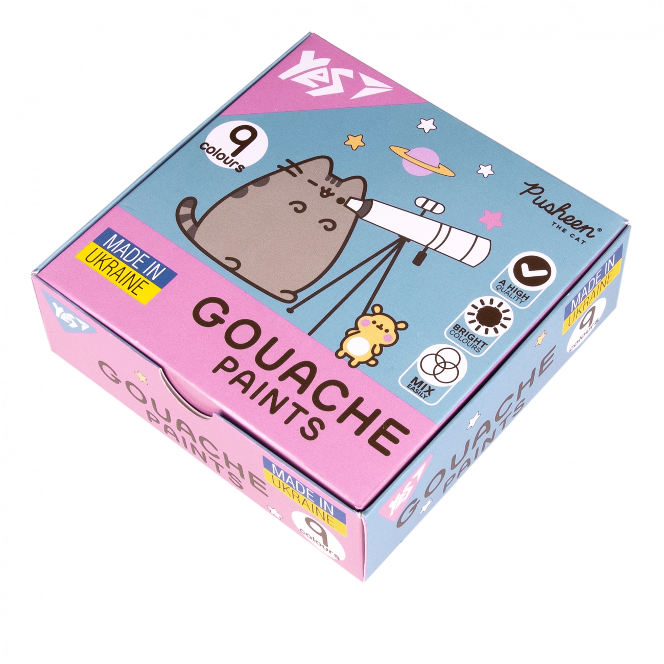 Гуаш Yes Pusheen 9 кольорів 20 мл — фото 3