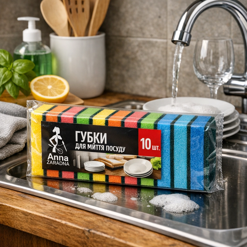 Губки для миття посуду Anna Zaradna 10 шт