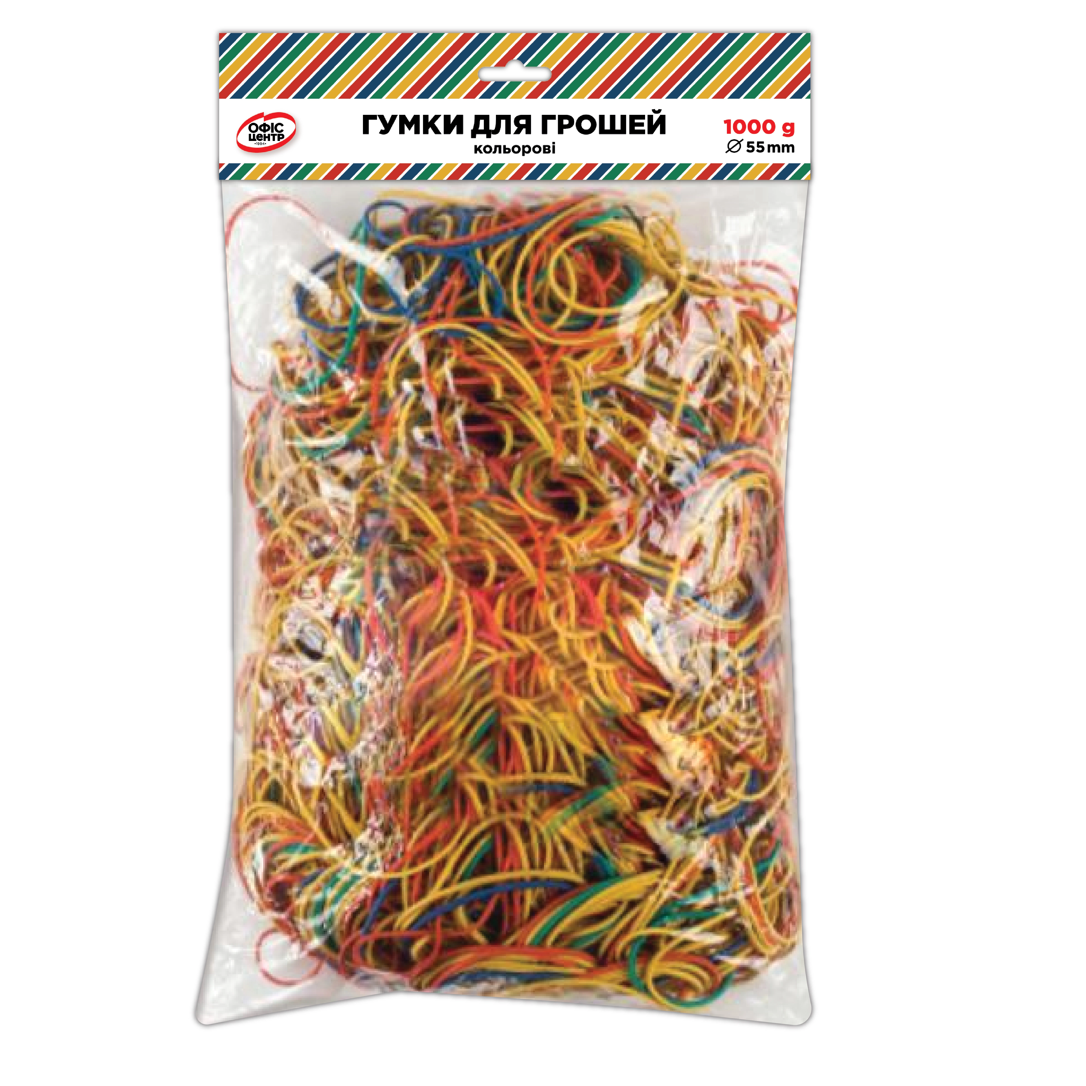 Гумки для грошей 1кг Офіс Центр ОС-1 кольорові — фото 2