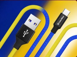 Кабель Colorway USB - Type-C (national) 2.4А 1м синьо-жовтий — фото 2
