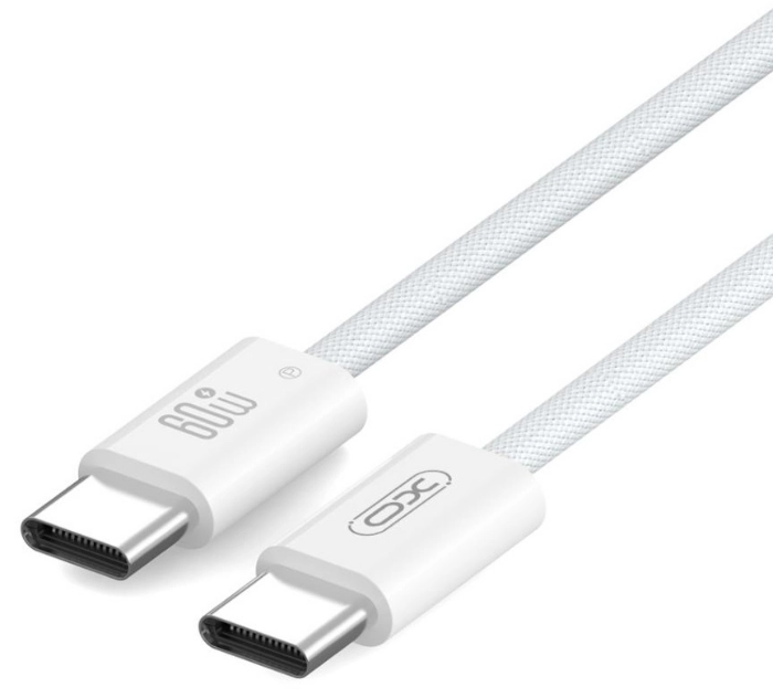 кабель XO NBQ273 Imitation Series Type-C to Type-C - 60W - 1m (Білий) — фото 2