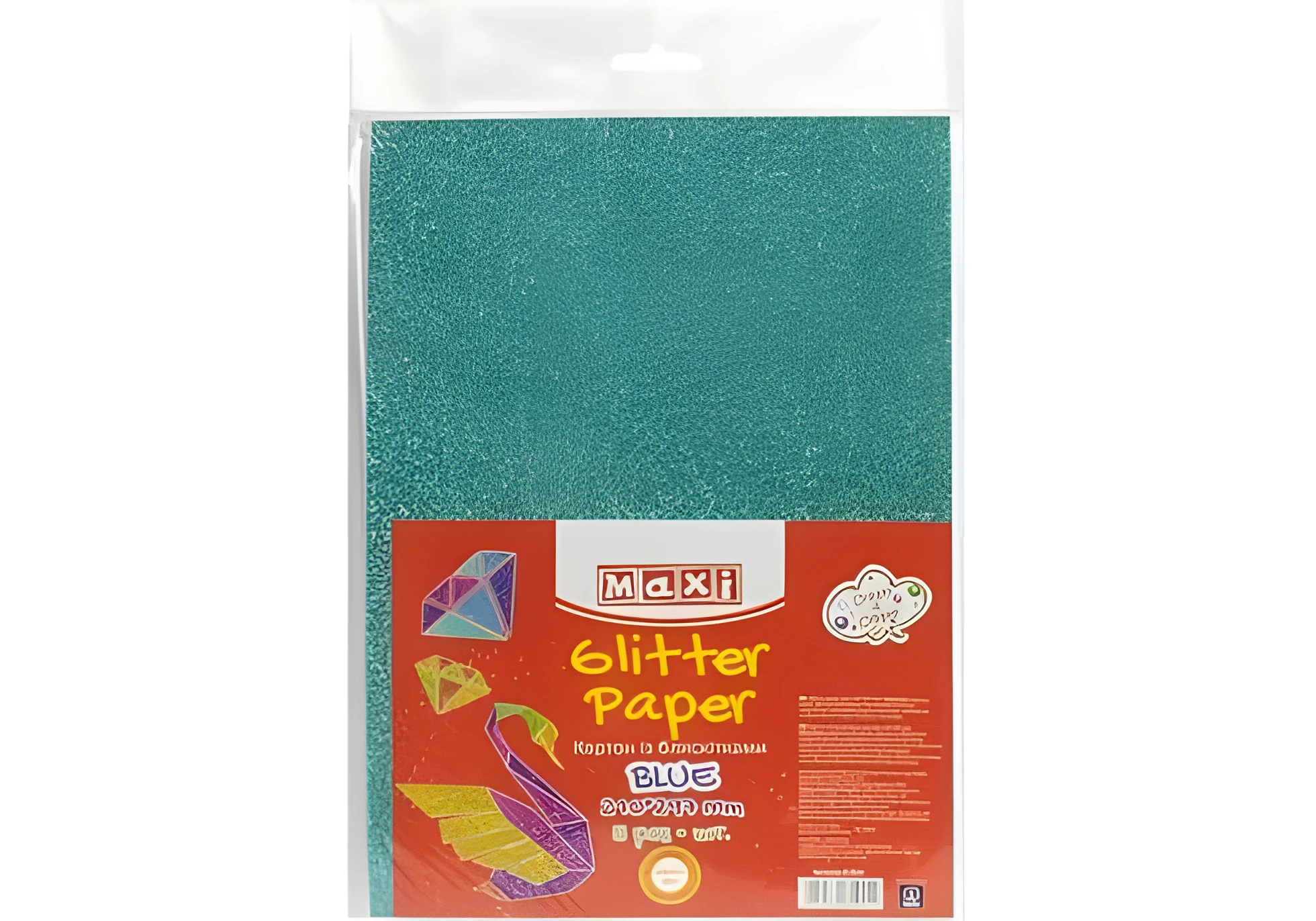 Картон А4 з блискітками 290х10 г/м 2 бірюзовий