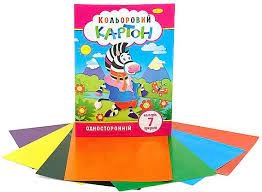 Картон кольоровий Апельсин А4 КК-А4-7 7 арк — фото 2