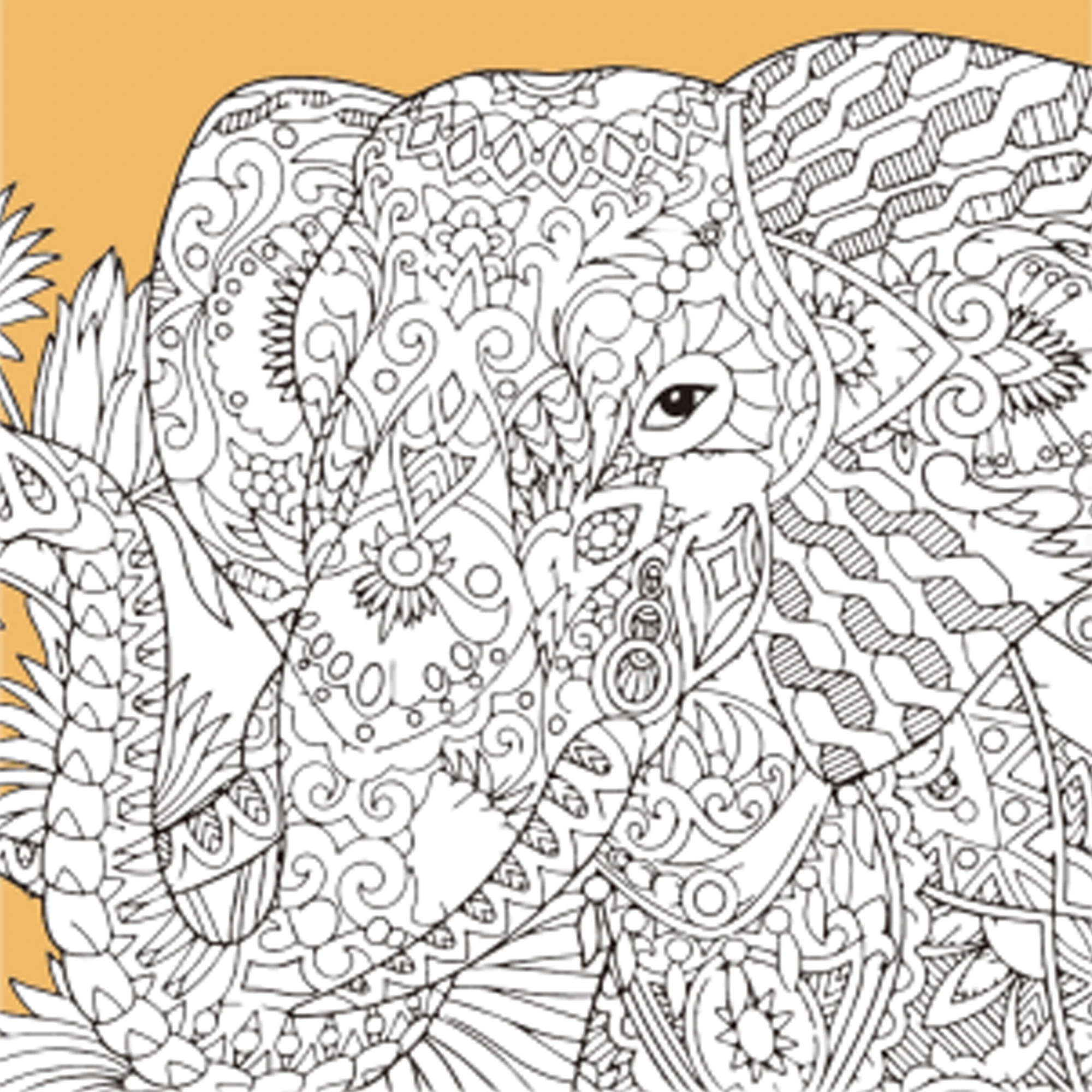 Картина за номерами антистрес Strateg Величний слон 30х30 см JCEE37101