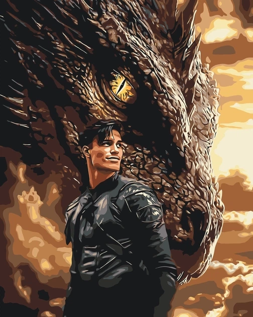 Картина за номерами Origami UA Фентезі Четверте крило Ксейден Райорсон 40х50 см — фото 2