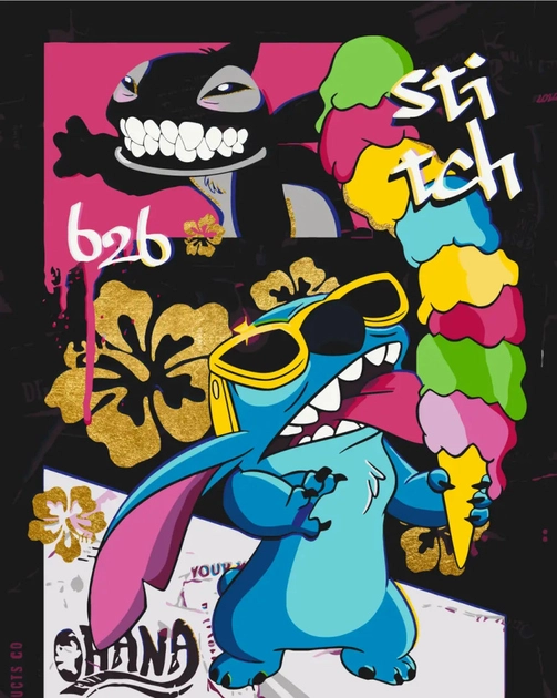 Картина за номерами Origami UA Картина за номерами Origami UA Стіч з фарбами металік 40х50 см LW 3423 — фото 2