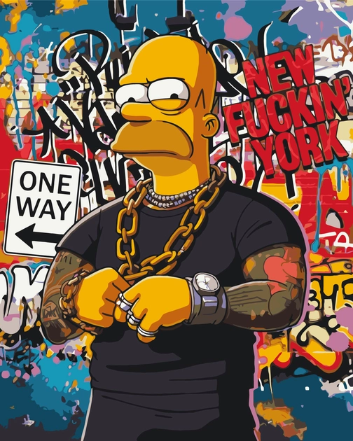 Картина за номерами Origami UA Сімпсони 40х50 см LW — фото 2