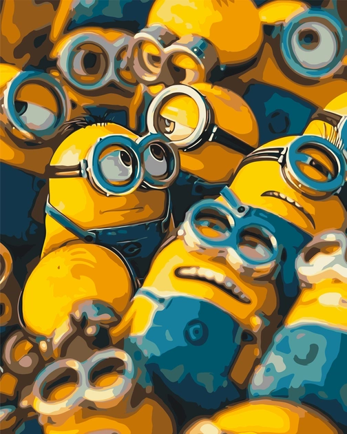 Картина за номерами Origami UA Жовті міньйони 40х50 см LW 3400 — фото 2