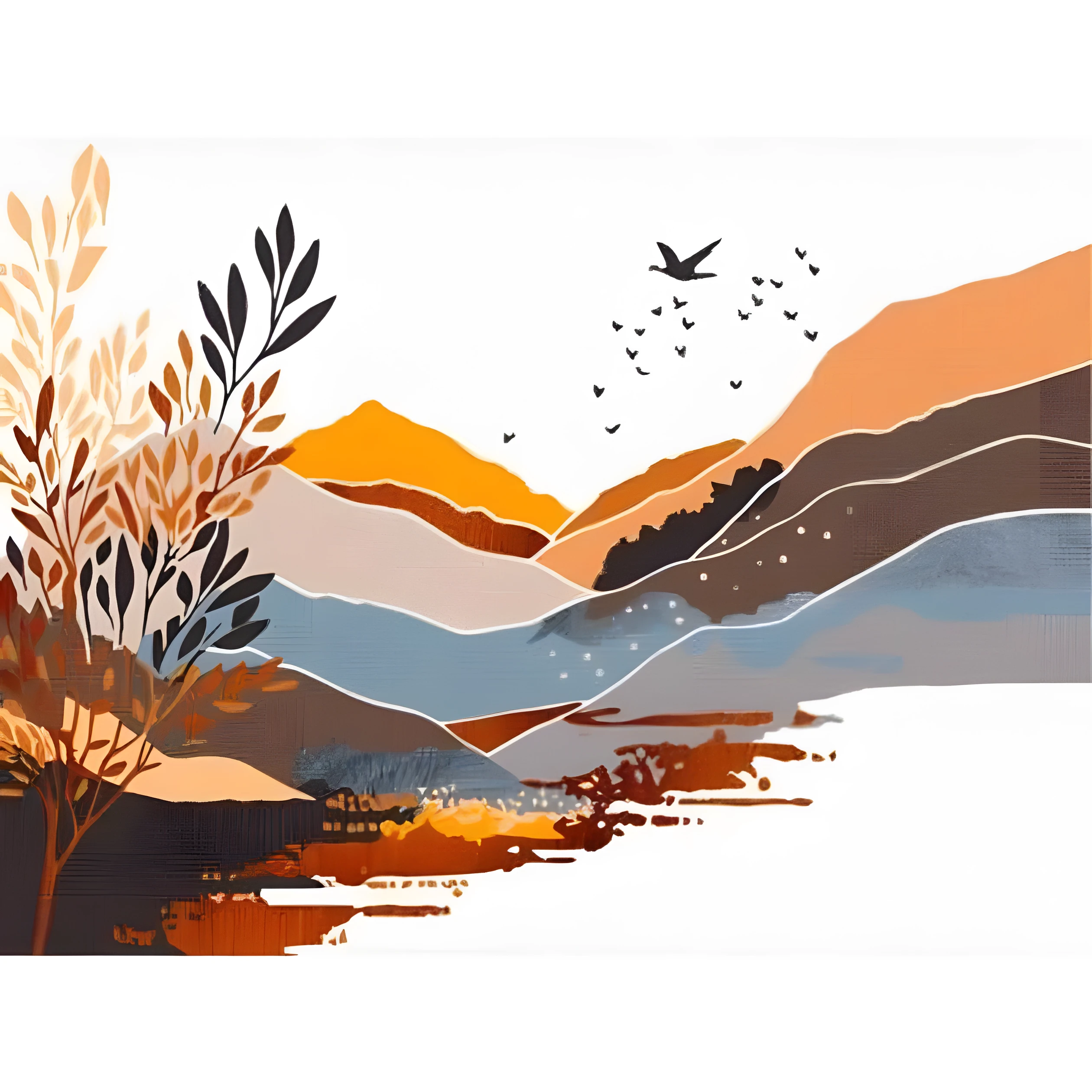 Картина за номерами Загадковий пейзаж 15х20см з мольбертом ROSA START