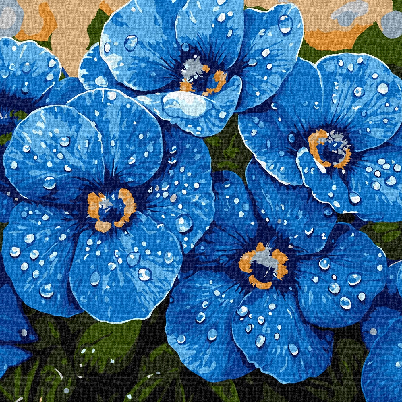 Картини за номерами Ідейка Фіалки в росі 40х40см 3316 — фото 2