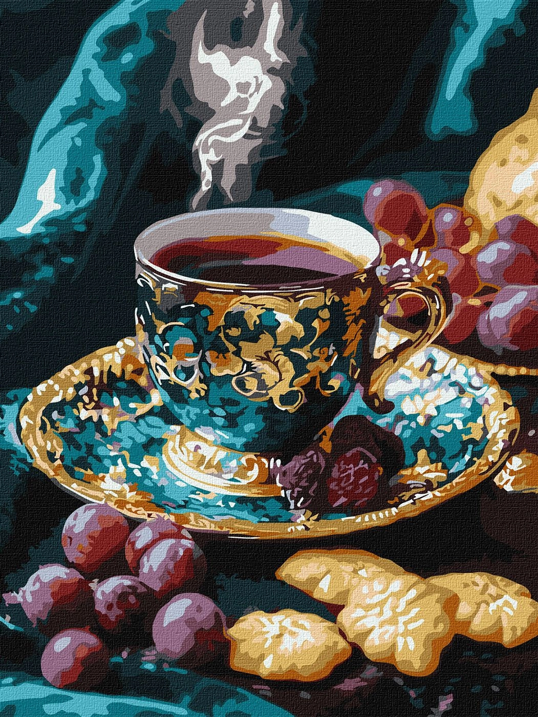 Картини за номерами Ідейка Кава по-турецьки з фарбами металік extra 30х40см 5714 — фото 2