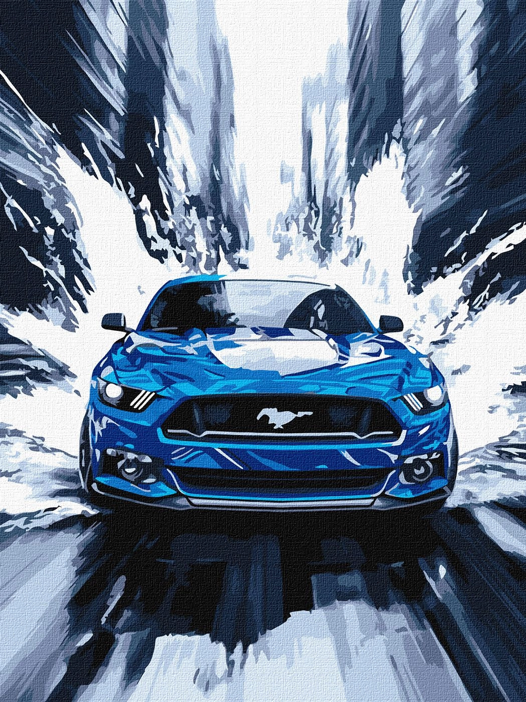 Картини за номерами Ідейка Синій мустанг 30х40см 5159 — фото 2