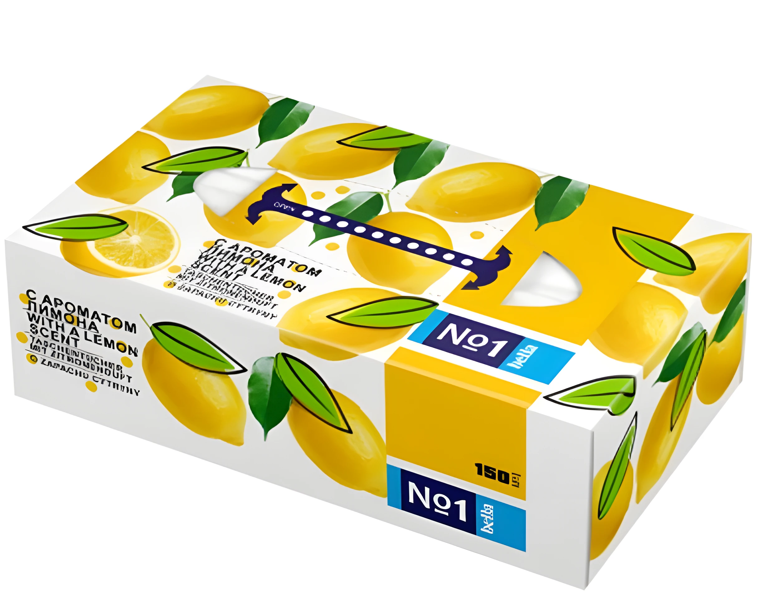 Хустинки паперові 2-х шар Bella №1 100+50шт Лимон