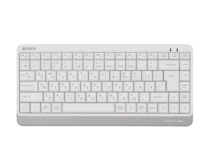 Клавіатура бездротова A4Tech Fstyler FBK11 (White), USB, колір білий — фото 2