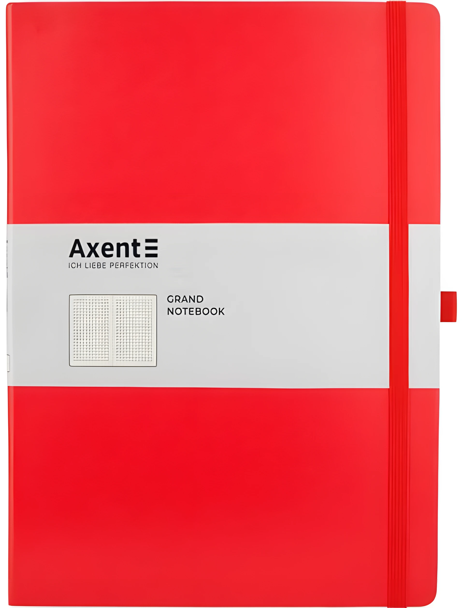 Книга записна Axcent Partner Grand 210[295 100 аркушів клітинка червона 8203-06-A