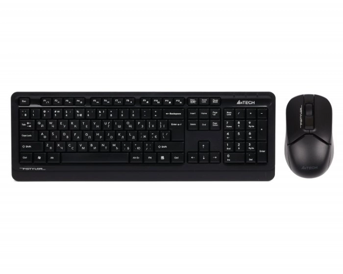 Комплект бездротовий клавіатура та миша A4Tech FG1012 (Black) — фото 2