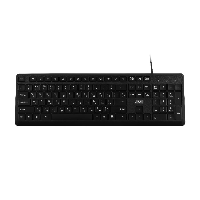 Комплект дротовий клавіатура та миша 2E-MK405UBK_UA USB-A, EN/UK, чорний — фото 2