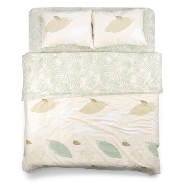 Комплект постільної білизни 1,5-сп Ardesto Gloria 100% бавовна сатин листя зелене — фото 2