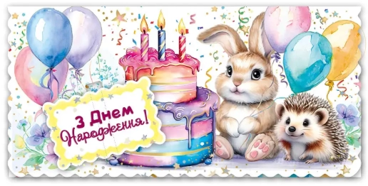 Конверт для грошей Folio К-560 З Днем народження — фото 2