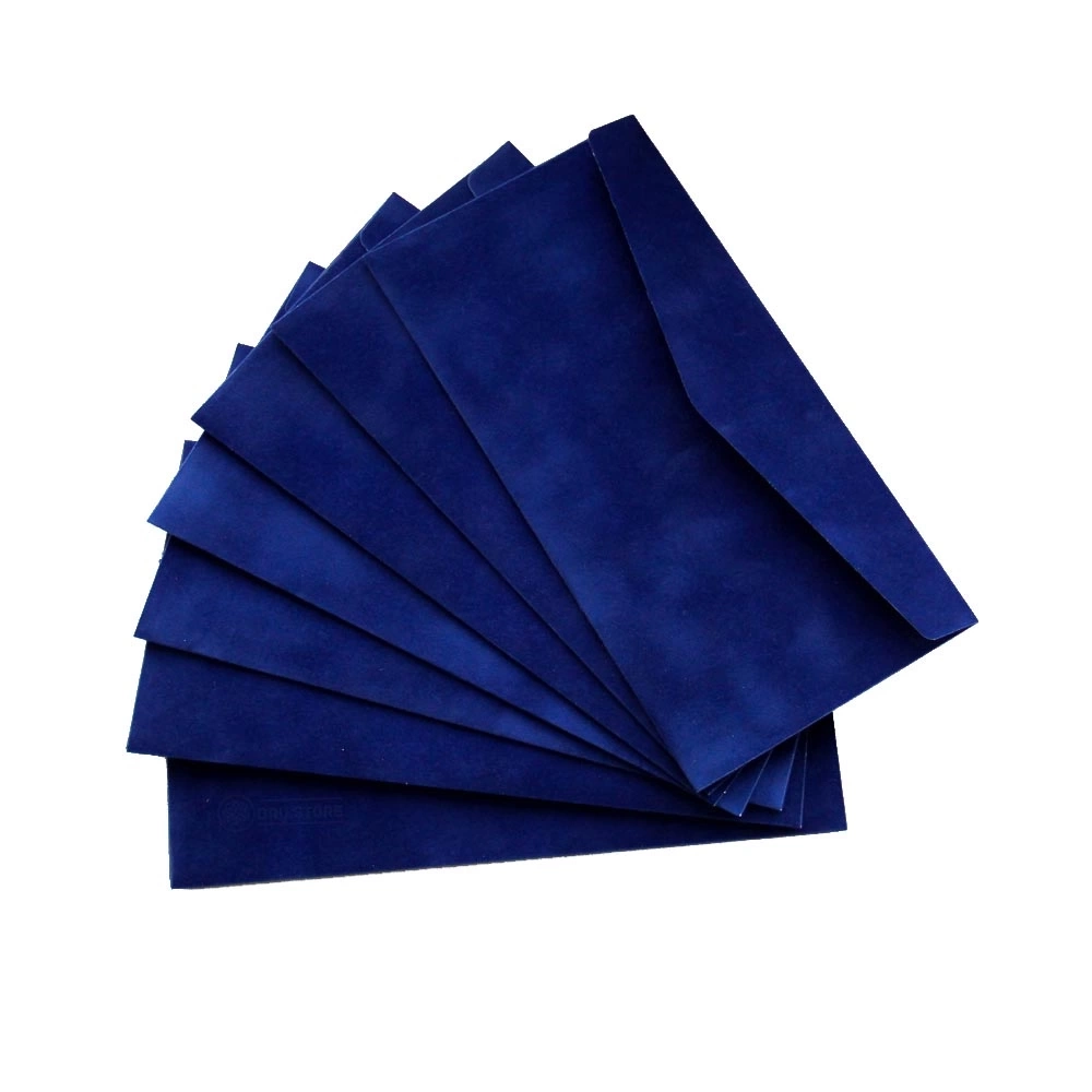 Конверт E65 оксамитовий індиго 220×110 мм — фото 2