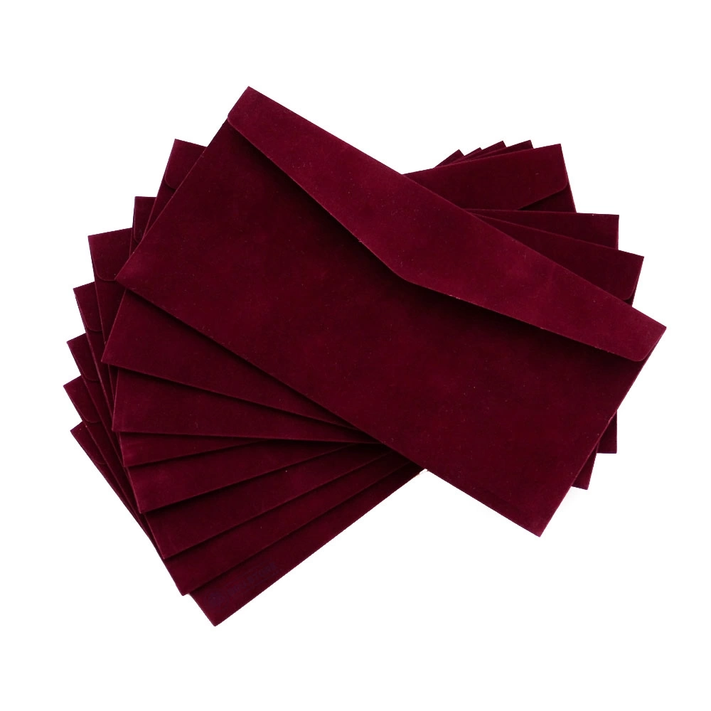 Конверт E65 оксамитовий марсала — фото 2