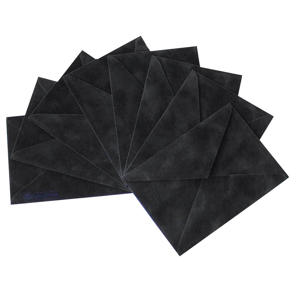 Конверт С5 оксамитовий чорний — фото 2