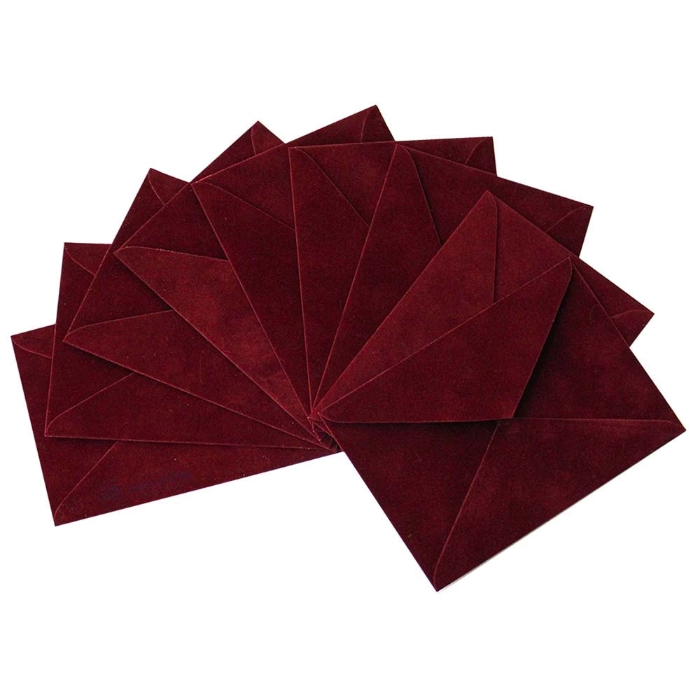 Конверт С5 оксамитовий марсала — фото 2