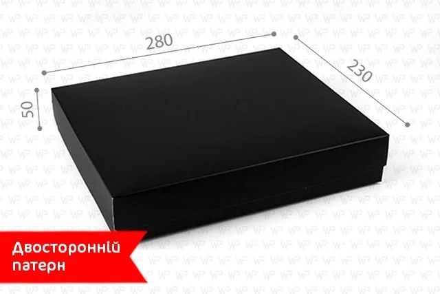 Коробка подарункова Топ чорна WonderPack М0009-о28 — фото 2