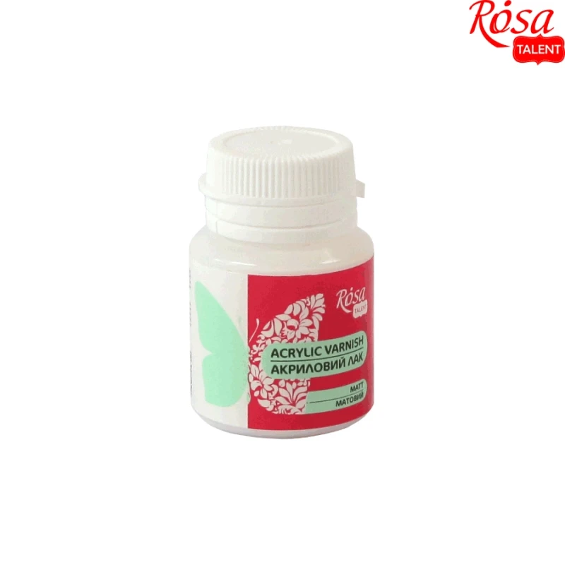Лак акриловий для декору, матовий, 20мл, ROSA TALENT
