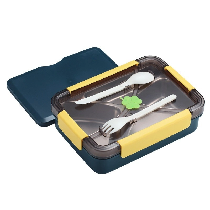 Ланч бокс зі сталевою ємністю з приладами 4 LOCKS 1000мл — фото 2