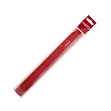 Лінійка 30 см. пластикова кольорова 7530 Axent червона — фото 2