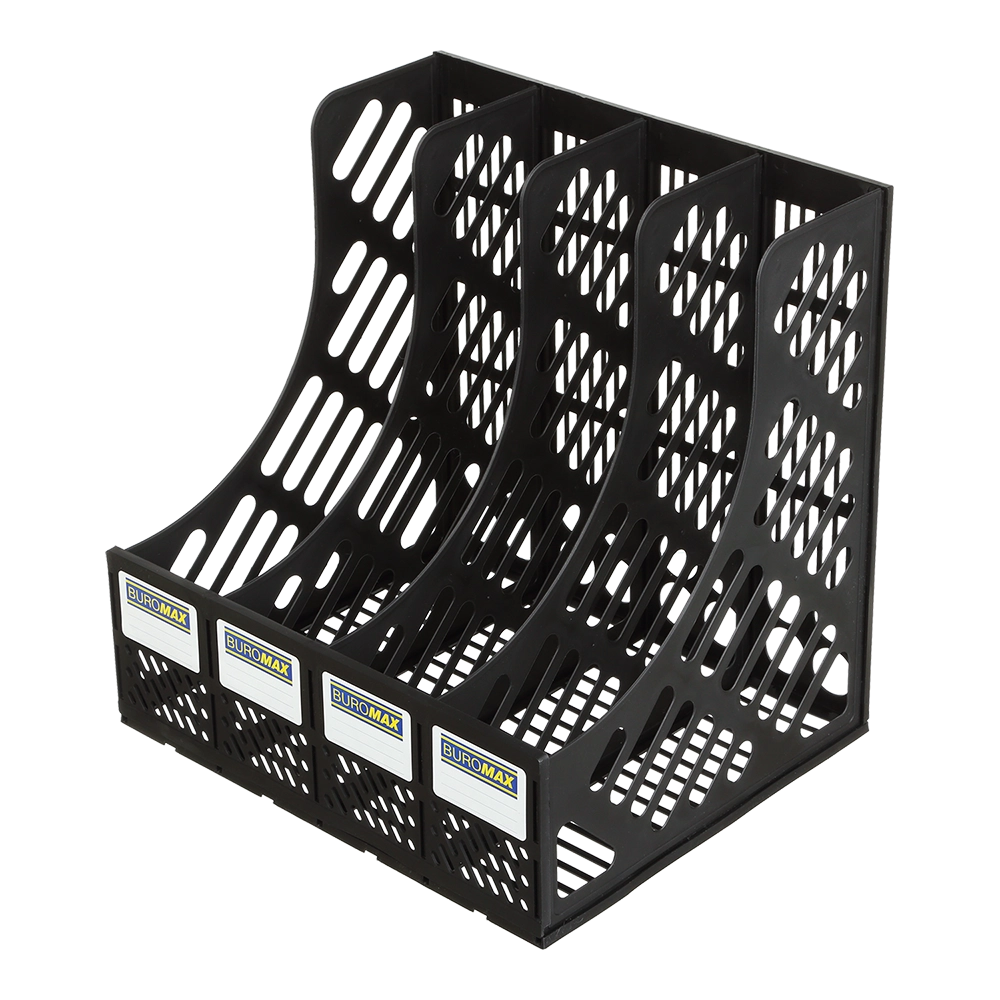 Лоток вертикальний 4 в 1 Buromax чорний — фото 2
