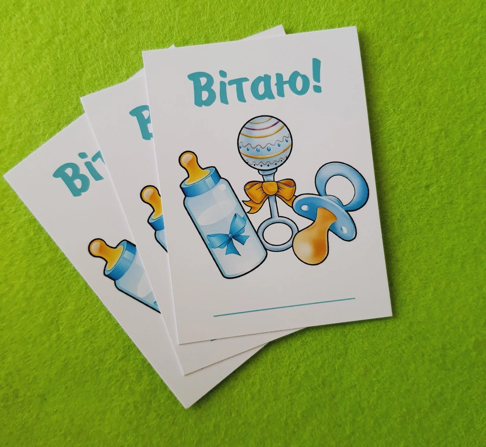 Листівка міні 6х8см Bibirki Вітаю — фото 2