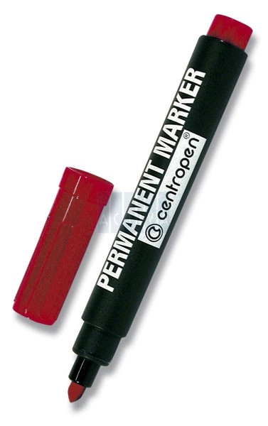 Маркер перманентний Centropen 2,5 мм червоний — фото 2