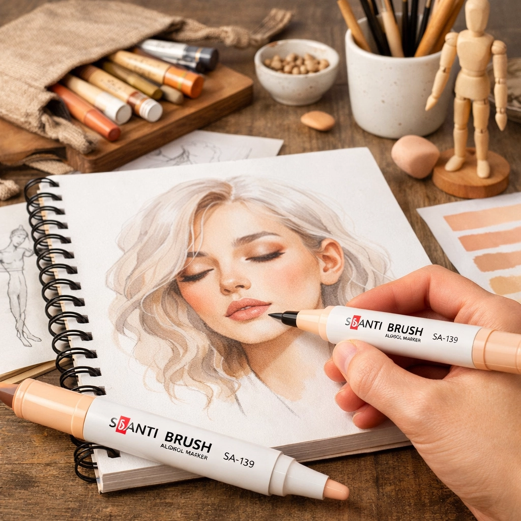 Маркер спиртовий Santi Brush SA-139 тілесний