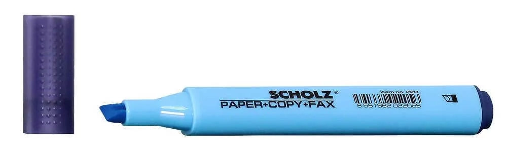 Маркер текстовий Scholz 220 блакитний 1-5мм — фото 2