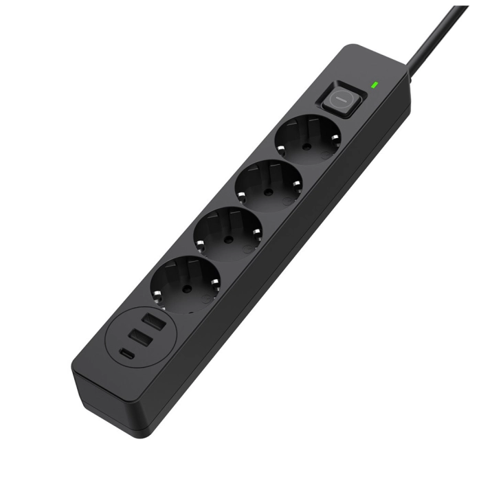 Мережевий фільтр живлення ColorWay 4 розетки/3USB 5M (CW-CHE435PDB) — фото 2