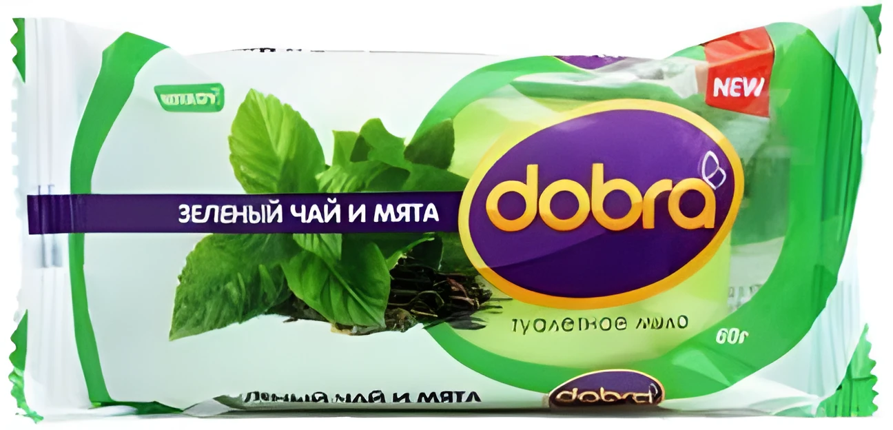 Мило туалетне DOBRA Зелений чай та мята 60г
