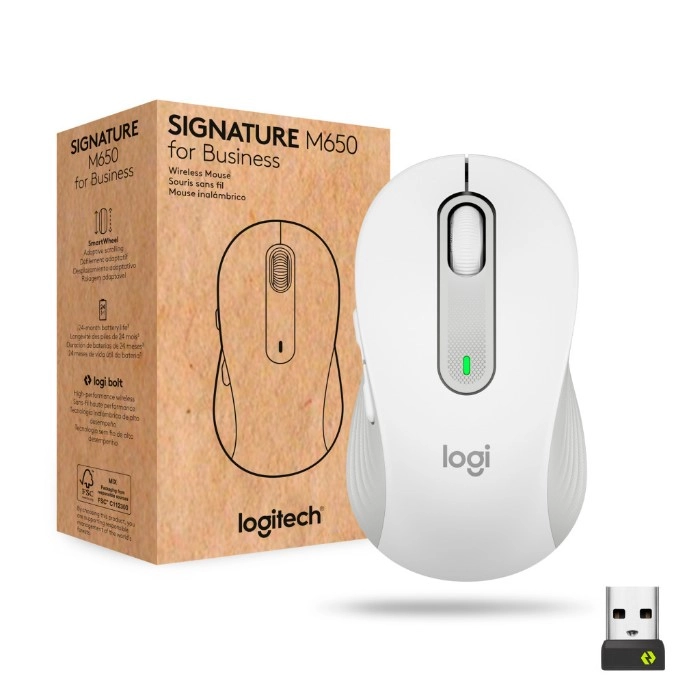 Миша бездротова Logitech Signature M650 Wireless for Business Off-White (910-006275) — фото 2