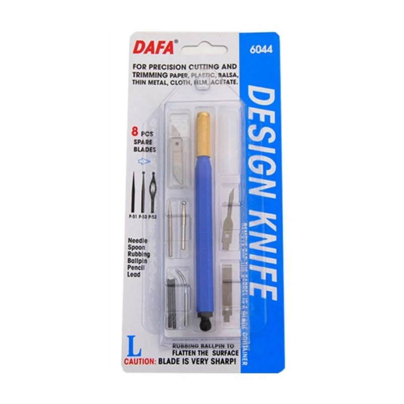 Набір для моделювання 6044: ніж макетний, 8 змінних лез + 7 насадок, DAFA