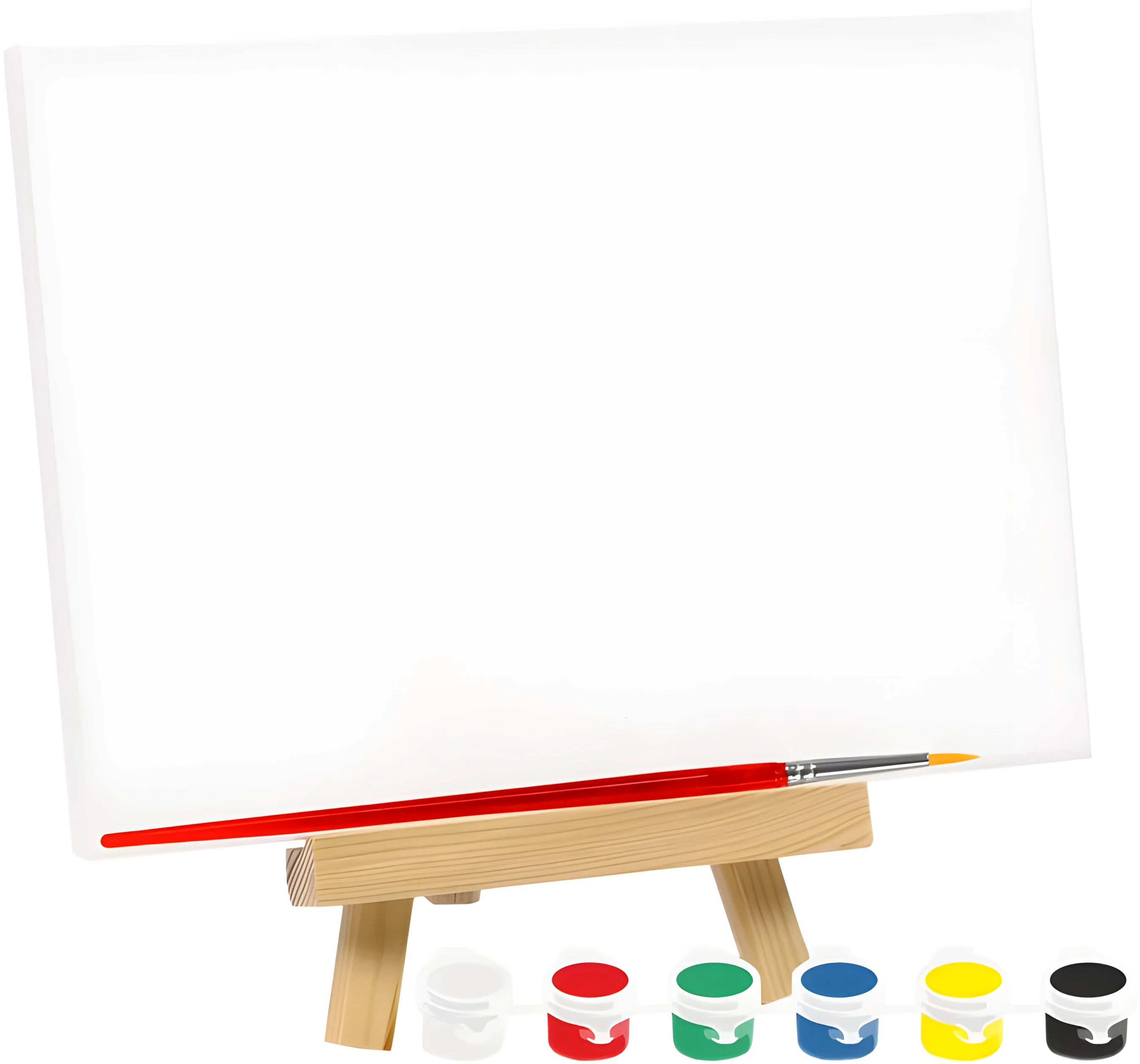 Набір для творчості підрамник 15х20см акрилові фарби пензель мольберт А6 ROSA START