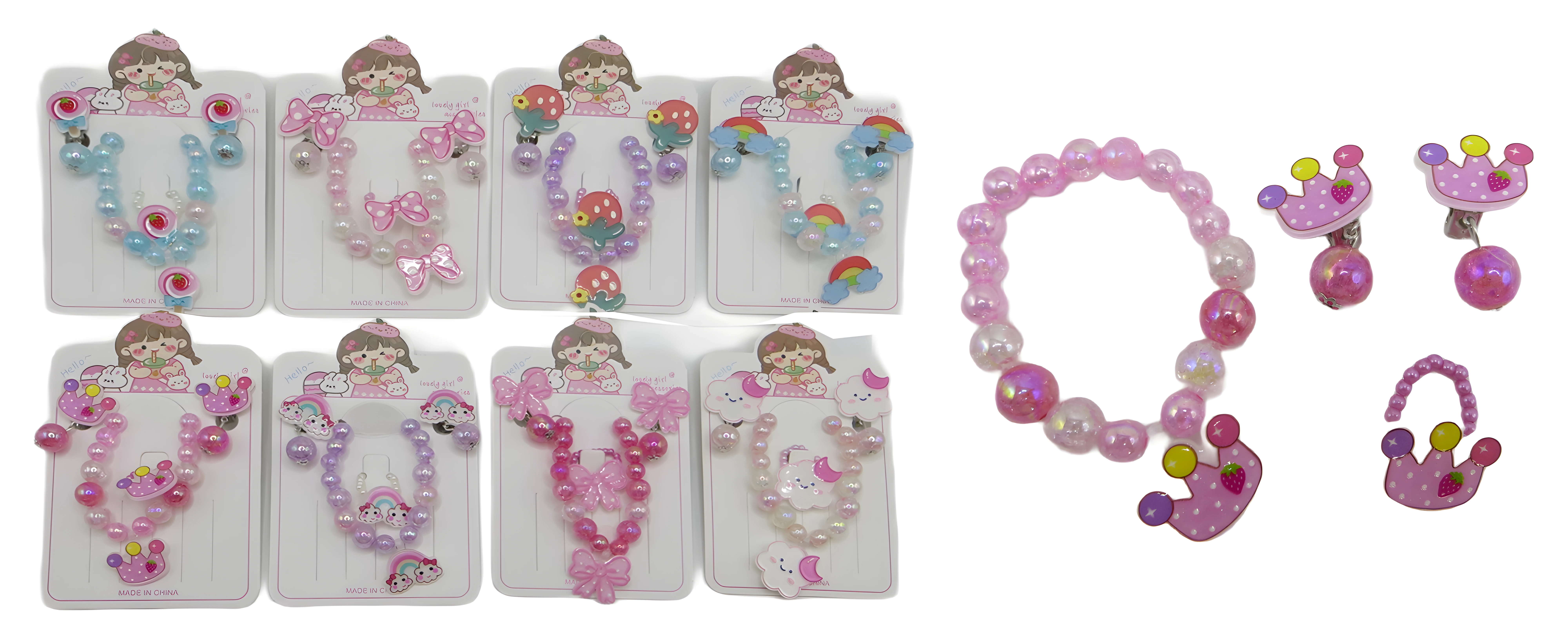 Набір дитячої біжутерії з коронкою — фото 2