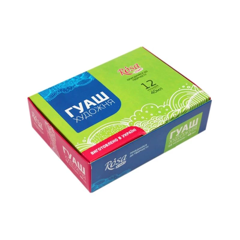 Набір гуашевих фарб, ROSA Studio, 12*40мл