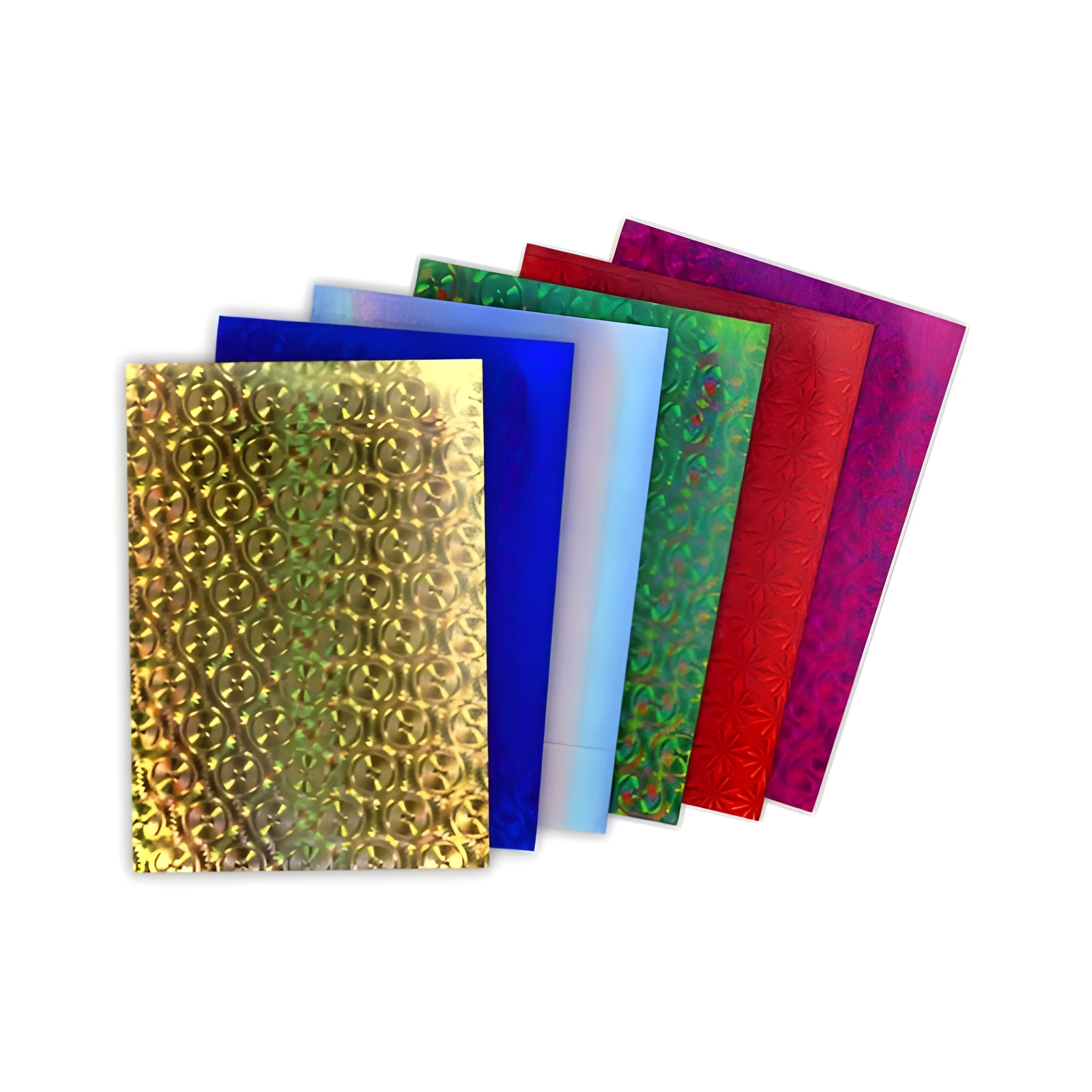 Набір кольорового картону Голографічний Апельсин, А4, 6 аркушів